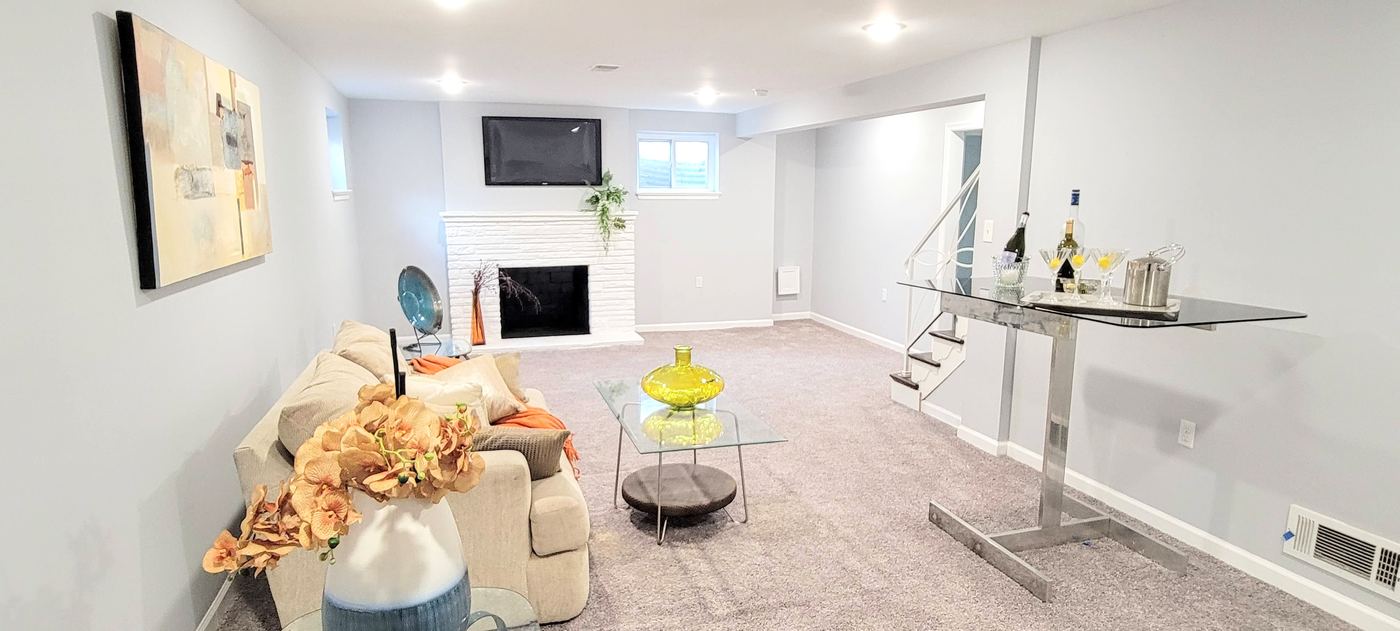 Finished basement after renovation