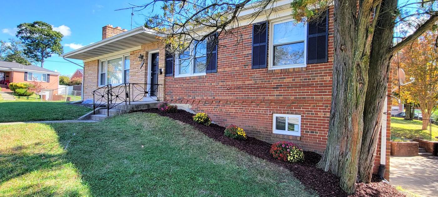 Renovated brick rambler exterior, Temple Hills, MD